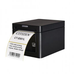Citizen CT-E651L, 8 Punkte/mm (203dpi), Cutter, USB, schwarz CTE651XNEBXL