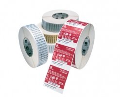 Zebra RFID (UHF, BT573/UCODE 8), PolyPro 4000D, Etikettenrolle, Kunststoff, 76x25mm ZIPRM3015703